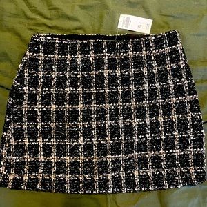 NWT! Abercrombie Plaid Mini Skirt with shorts underneath!